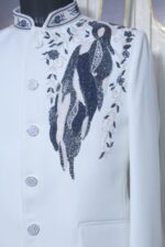 Peacock Embroidered Jodhpuri suit - Image 2